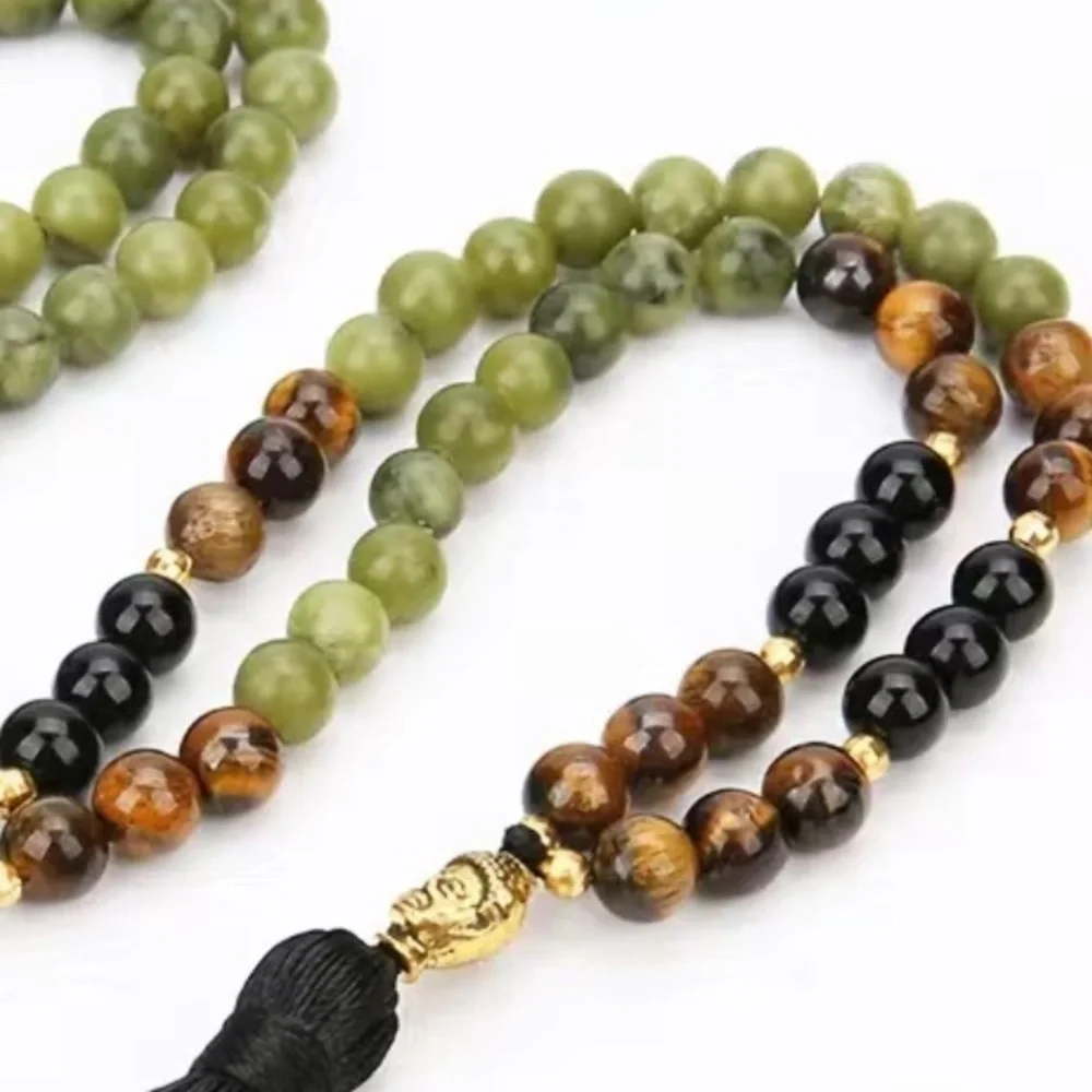 Jade and tigers eye meditation mala - Picture 7 of 8
